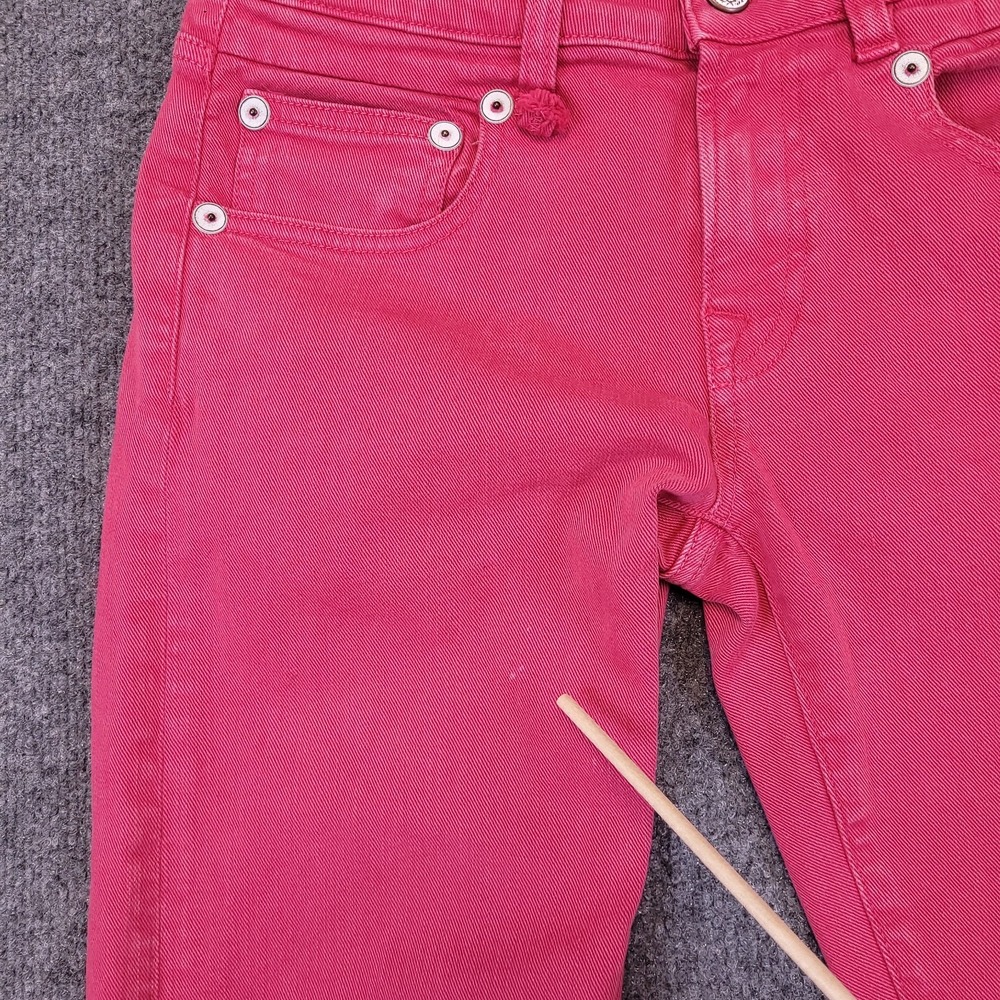 R13 Boy Straight 26x24.5 Actual Sz Vivid Pink Low Rise Stretch Italian SS23 - Picture 4 of 16